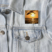 Delfin 3 vierkante button 5,1 cm (In situ)