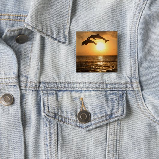 Delfin 3 vierkante button 5,1 cm (In situ)