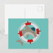 Delfin Delphin Dolphin Briefkaart (Voorkant / Achterkant)