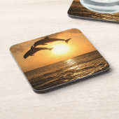 Delfin, Delphin, Grosser Tuemmler, Tursiops Bier Onderzetter (Linkerzijde)