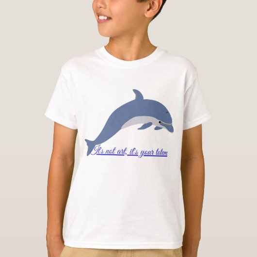 Delfin divertido en alta mar t-shirt (Voorkant)