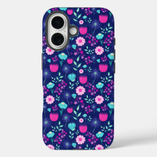 Delfine Bloemen en Botanische Details iPhone 16 Hoesje