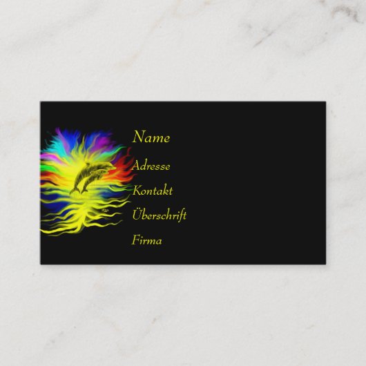 Delfine im Sonnenbad Visitekaartje (Voorkant)