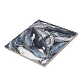 Delfines, orcas, belugas y narvales tegeltje (Zijkant)