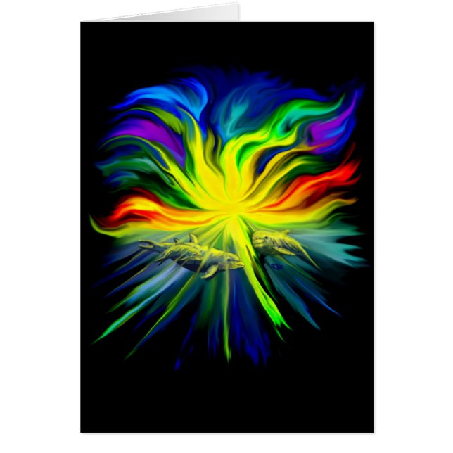 Delfinfamilie im Sonnenschein (Voorkant)