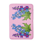 delfiniumbloemen drukken badmat af (Voorkant Verticaal)