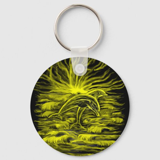 Delfinpaar Sleutelhanger (Voorkant)