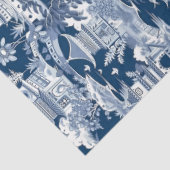  delft blauw Chinoiserie china pagode Tissuepapier (Detail)