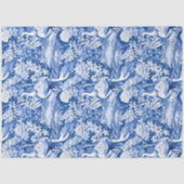 delft blauw Chinoiserie china vogelbloemen Tissuepapier (Voorkant)