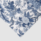  delft blauw Chinoiserie china vogelbloemen Tissuepapier (Detail)