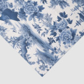 delft blauw Chinoiserie china vogelbloemen Tissuepapier (Detail)