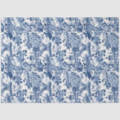 delft blauw Chinoiserie china vogelbloemen Tissuepapier (Voorkant)