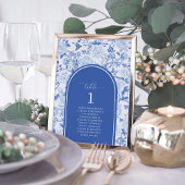 Delft Blauw Chinoiserie Zitplaatskaart Tafelnummer