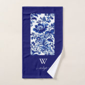 delft blauw elegant Modern Floral Bad Handdoek (Handdoek)