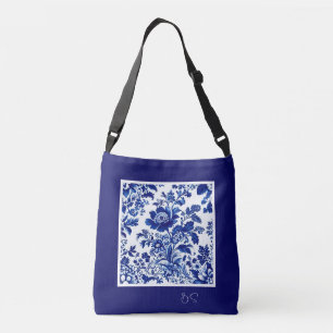 delft blauw elegant Modern Floral Crossbody Tas