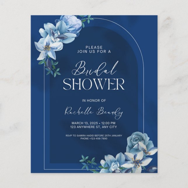 Delft Blauw Wit Chinoiserie Bloem Bruiloft Borrel  (Voorkant)