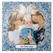 delft blauw wit porselein Hampton foto op maat Tegeltje (Voorkant)