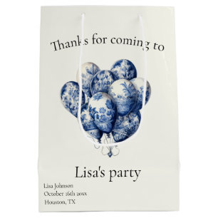 Delft Blauwe Ballonnen aanpasbaar Medium Cadeauzakje