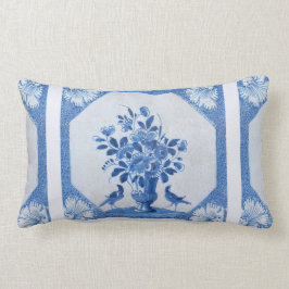 Delft Blauwe Vogels bloemig Frans Landelijk Chic Kussen