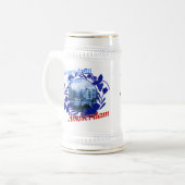 Delft Blue Amsterdam Holland Beer Stein Bierpul (Voorkant links)