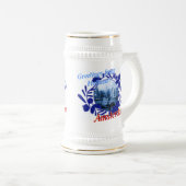 Delft Blue Amsterdam Holland Beer Stein Bierpul (Voorkant rechts)