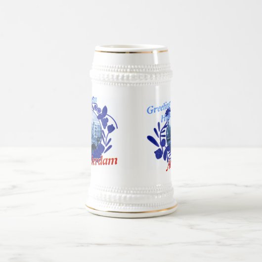 Delft Blue Amsterdam Holland Beer Stein Bierpul (Center)