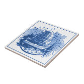  Delft Blue Art Nieuwe Honingbijenkorven Tegeltje (Zijkant)
