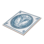  Delft Blue Art - Twee nieuwe vrouwengezichten Tegeltje (Zijkant)