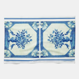 Delft Blue Birds floral French Country Elegance  Theedoek