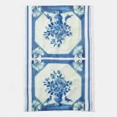 Delft Blue Birds floral French Country Elegance Theedoek (Verticaal)