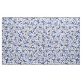 Delft Blue Birds Seamless Pattern Stof (Yard (91,4 cm))