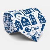 Delft Blue by BORA Stropdas (Opgerold)