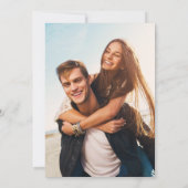 Delft Blue Chinoiserie Floral Porcelain Wedding Kaart (Achterkant)