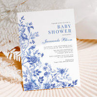 Delft Blue Chinoiserie Garden Neutraal Baby shower