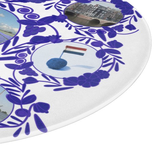  Delft Blue Delftware Pattern Holland Snijplank (Hoek)