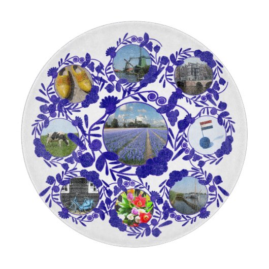 Delft Blue Delftware Pattern Holland Snijplank (Voorkant)