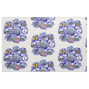 Delft Blue Delftware Style Holland Afbeeldingen Pa Stof