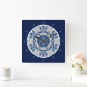 Delft Blue Design 02 van 1.764 ~ * ~ Vierkante Klok (Huis)