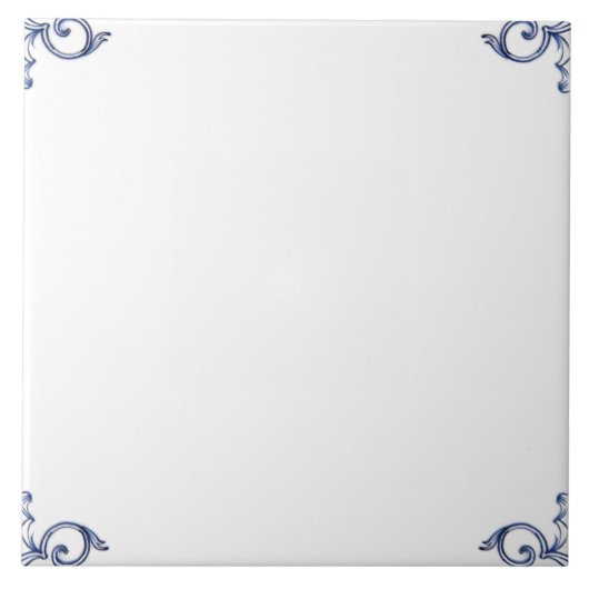 Delft Blue Dutch Matching Mix Match Empty Tegeltje (Voorkant)