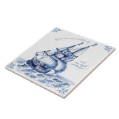 Delft Blue Dutch Style Frigate Schooner Sail Boat Tegeltje (Zijkant)