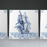 Delft Blue Dutch Style Frigate Schooner Sail Boat Tegeltje<br><div class="desc">Deze prachtige, met de hand geverfde keramische tegel uit 1762 is een set van 17 verschillende tegels en toont een klassieke schoenmaker in de traditionele Nederlandse stijl Delft Blue. De keramische tegels van Delft hebben een lange en rijke geschiedenis die dateert van de 16de eeuw toen ze voor het eerst...</div>