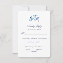 Delft Blue en White Floral Wedding