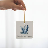 Delft Blue Feather Piece of My Heart Memorial Keramisch Ornament