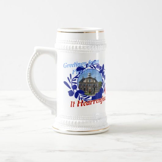 Delft Blue Fryslân it Hearrenfean Beer Stein Bierpul (Links)