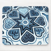 Delft Blue Heart Mousepad Muismat (Voorkant)