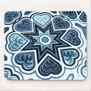 Delft Blue Heart Mousepad Muismat