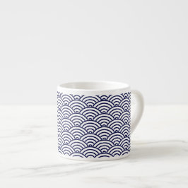  Delft Blue Koinobori Fish Scale Pattern Espresso Kop