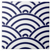  Delft Blue Koinobori Fish Scale Pattern Tegeltje (Voorkant)