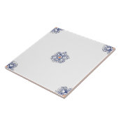 Delft Blue Matching Dutch Indigo Mix Match Empty C Tegeltje (Zijkant)