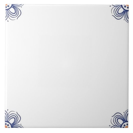 Delft Blue Matching Dutch Indigo Mix Match Empty Tegeltje (Voorkant)